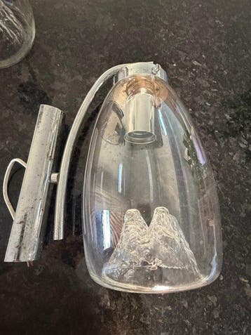 Wandkandelaar (2) - Glas, Metaal
