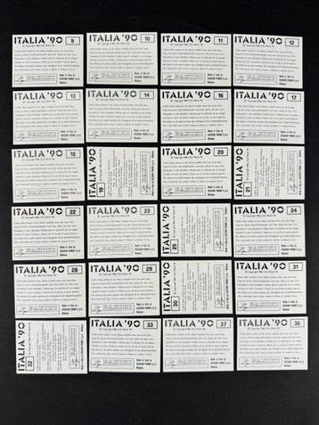 1990 Panini Italia 90 World Cup, City & Stadium complete set