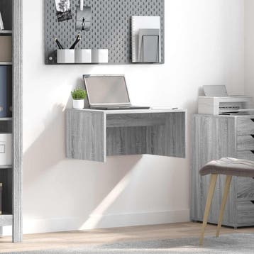 vidaXL Aan de muur bevestigd bureau Grijs Sonoma 60 x 45 x, Verzenden