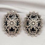 Onyx - Argent - Boucles doreilles