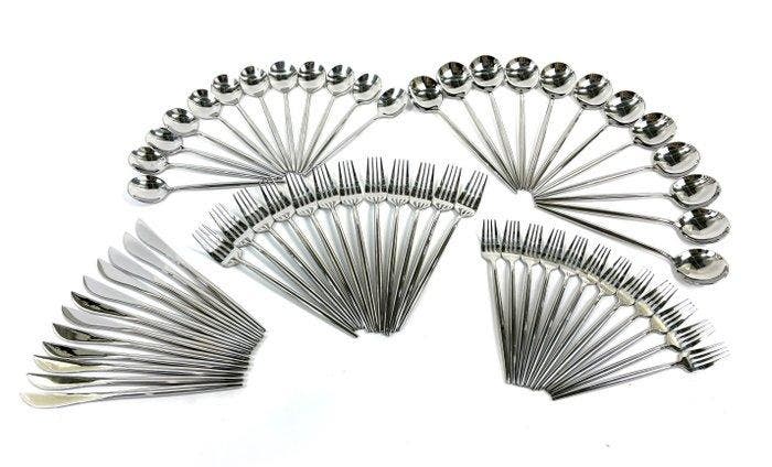 Bestekset voor 12 personen (60) - Prestige Set - AISI 430, Antiek en Kunst, Antiek | Meubels | Tafels