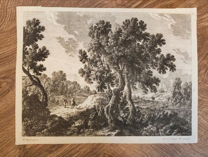 Gabriel Perelle (1604-1677) - Landscape with wayfarers, Antiek en Kunst, Antiek | Overige Antiek