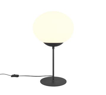 Trio FOMENTO tafellamp | E27 Fitting | mat zwart met wit | Ø, Verzenden, Nieuw
