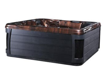 Veiling - Spa met Waterjets 230x230cm-Bruin/zwarte zijkant i, Nieuw