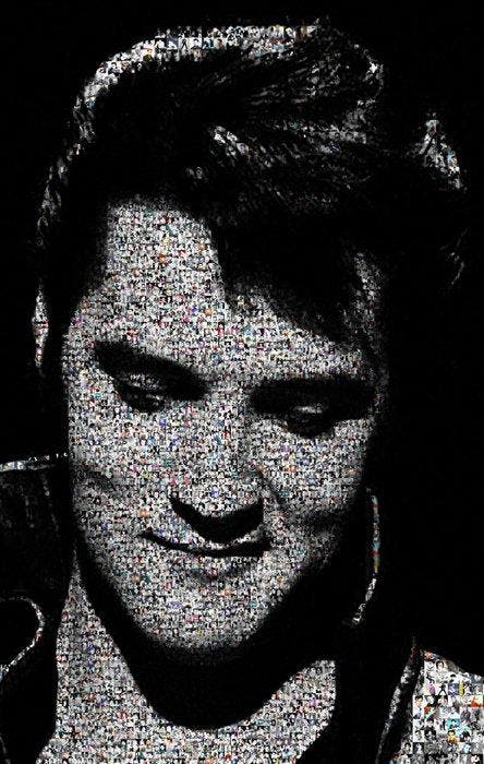 David Law (1967) - Crypto Elvis XIII - Format XL 60x60, Antiquités & Art, Art | Objets design
