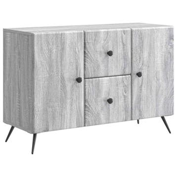 vidaXL Dressoir met lade Grijs sonoma 89 x 34,5 x 60 cm, Verzenden, Nieuw