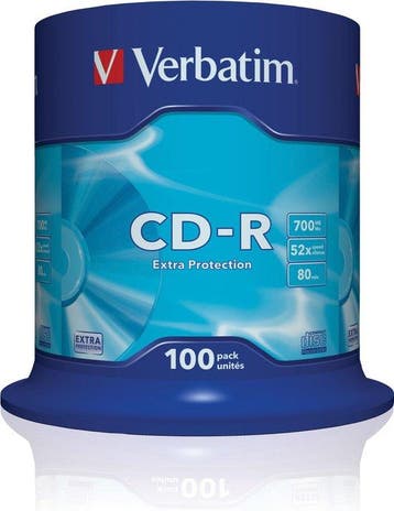 Verbatim 43411 CD-R 80 disc 700 MB 100 stuk(s) Spindel, Audio, Tv en Foto, Verzenden, Nieuw