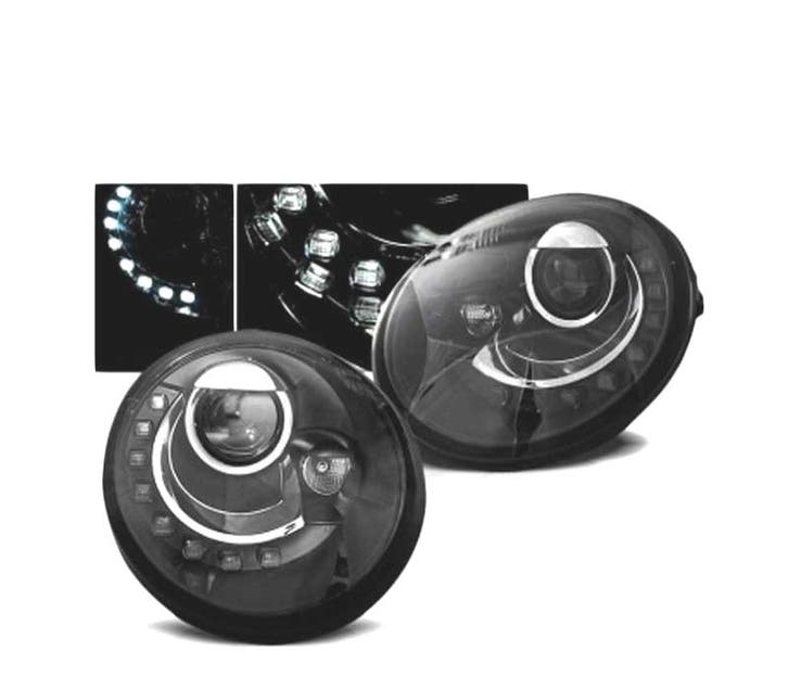PHARES VOLKSWAGEN VW BEETLE 95-05 DIURNES FOND NOIR, Autos : Pièces & Accessoires, Éclairage, Envoi