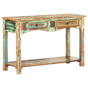 vidaXL Wandtafel 120x40x75 cm massief gerecycled hout, Huis en Inrichting, Verzenden, Nieuw