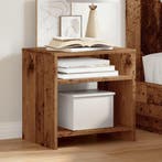 vidaXL Nachtkastje 40x30x40 cm bewerkt hout oud houtkleurig, Huis en Inrichting, Verzenden, Nieuw