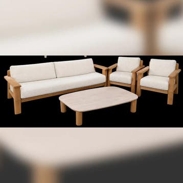 Luxe Loungeset aluminium met weersbestendige kussens, Tuin en Terras, Ophalen of Verzenden, Nieuw