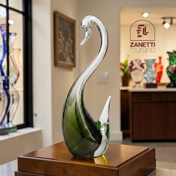 sculptuur, Mod. Cigno XXL con Etichetta Consorzio Vetri, Antiek en Kunst
