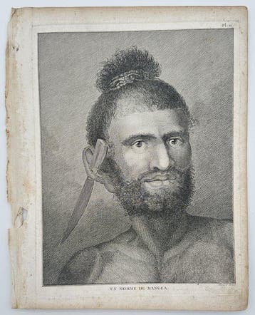 John Webber (1751–1793) - A Man of Mangea / Un Homme de, Antiek en Kunst