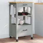 vidaXL Keukentrolley MONZA 48x40x88,5 cm massief grenenhout, Verzenden