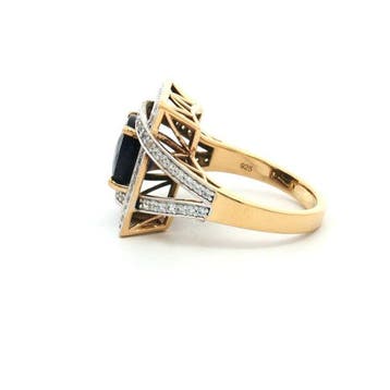 Zonder minimumprijs - Ring Zilver - 5.99ct. tw. Saffier -