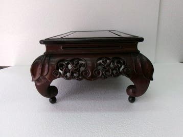 Pied de table - Support à fleurs en bois de style japonais,