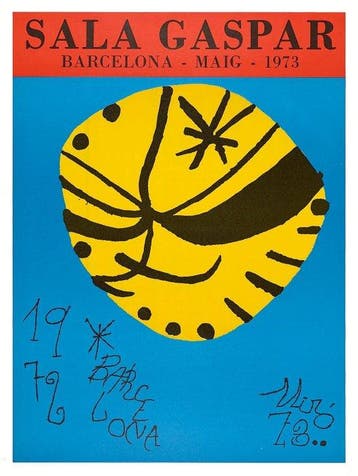 (after), Joan Miró - Sala Gaspar Barcelona - Maig - 1973 **