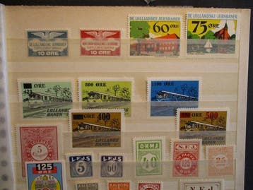 Danemark - collection mixte de timbres de chemin de fer et, Timbres & Monnaies