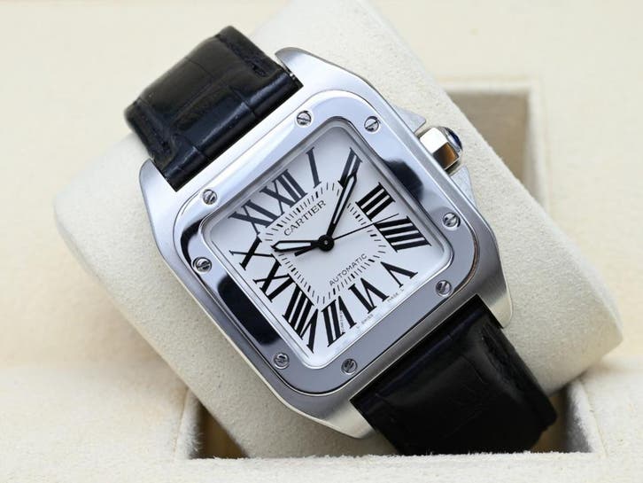 Cartier Santos Ref. W20106X8 Year 2012 (Box & Papers), Bijoux, Sacs & Beauté, Montres | Hommes, Enlèvement ou Envoi
