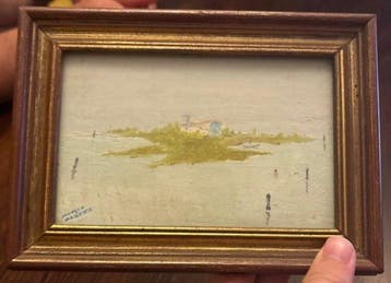 Manlio Alzetta (1920-2000) - Isola sul mare - Scorcio di