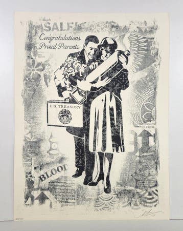 Shepard Fairey (OBEY) (1970) - Damaged Stencil Series