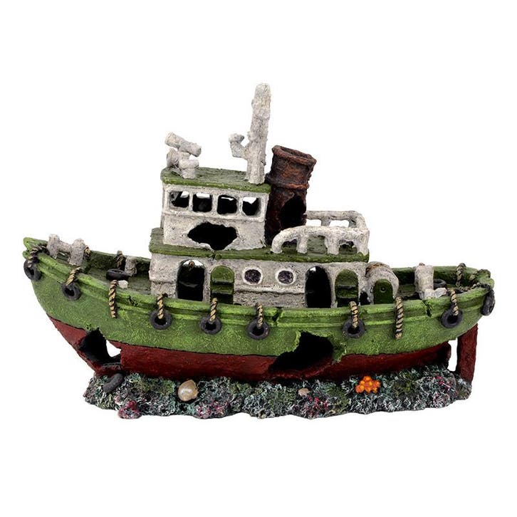 Gezonken sleepboot / Aquarium decoratie As-905 (Hardscaping), Animaux & Accessoires, Poissons | Aquariums & Accessoires, Envoi