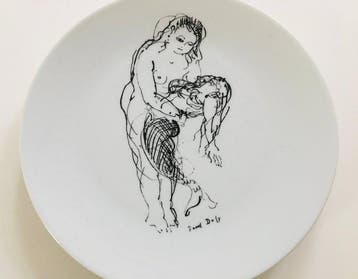 Raoul Dufy (1877-1953) - Sirène - Assiette en porcelaine
