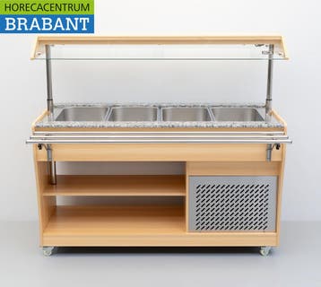 HCB Verrijdbaar koelbuffet 4 x 1/1 GN 149,2 cm 230V Horeca, Ophalen of Verzenden