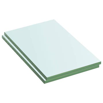 vidaXL Schappen 2 st 20x12 cm glas transparant, Verzenden, Nieuw