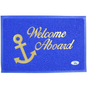 Welkom Aan Boord Mat 60x40 Blauw, Sports nautiques & Bateaux, Ophalen of Verzenden