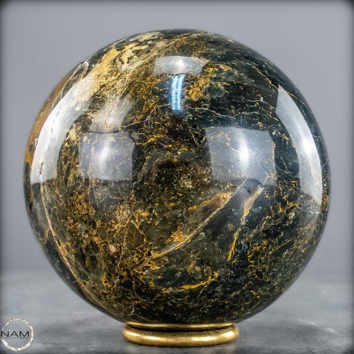 Exclusieve Indonesische opaalkogel – Mystieke diepte en, Antiek en Kunst, Curiosa en Brocante