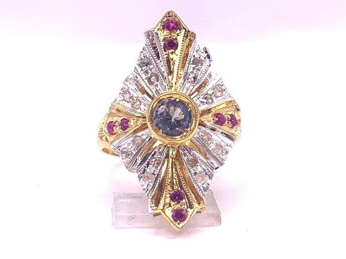 Sans prix de réserve - Bague de cocktail - 9 carats Or, Bijoux, Sacs & Beauté, Bijoux anciens