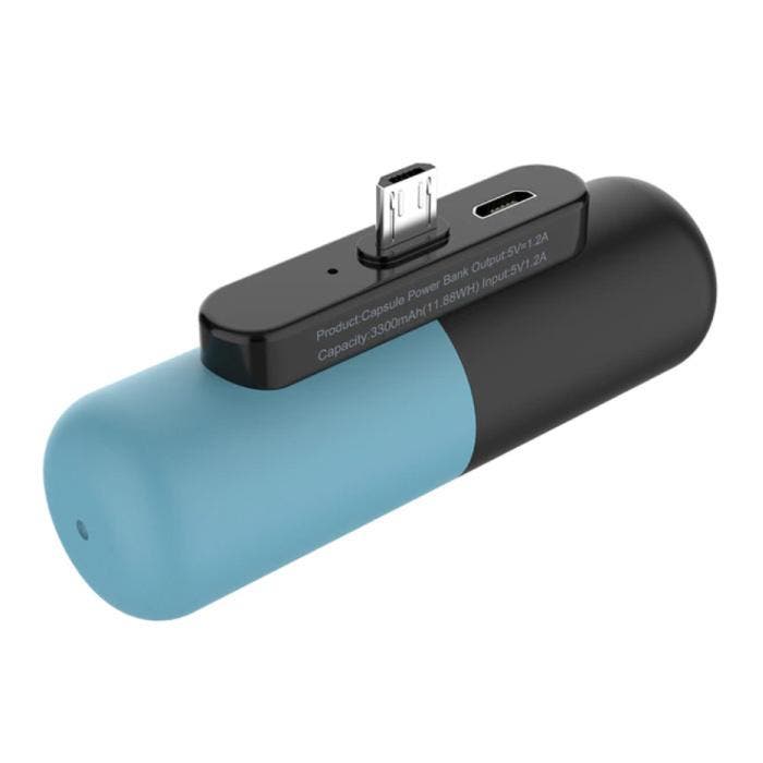 Mini Powerbank 3300mAh voor Micro-USB - Externe Noodaccu, Télécoms, Batteries externes, Envoi