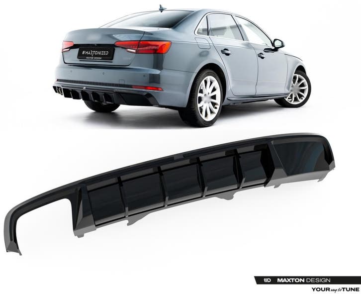 Aggressive Diffuser V.2 voor Audi A4 B9 Avant / Sedan S-line, Auto diversen, Tuning en Styling, Ophalen of Verzenden