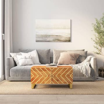 vidaXL Salontafel 80x50x40 cm massief mangohout bruin en, Verzenden, Nieuw