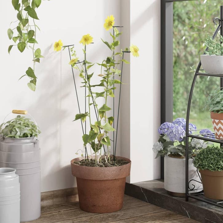 vidaXL Plantenstaken 20 st 91 cm staal donkergroen, Jardin & Terrasse, Bacs à fleurs & Jardinières, Envoi