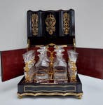 Cave à liqueur - Armoire à liqueurs - Bois d’ébène, Bronze