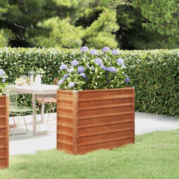 vidaXL Plantenbak verhoogd 100x40x77 cm cortenstaal roestig, Verzenden, Nieuw