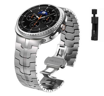 DrPhone Quantum Titanium Band voor Samsung Galaxy Watch 8, Verzenden