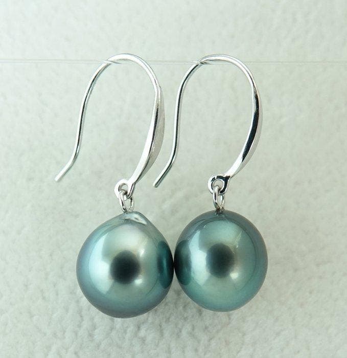 Zonder minimumprijs - Oorbellen - 18 karaat Witgoud Parel -, Bijoux, Sacs & Beauté, Boucles d'oreilles