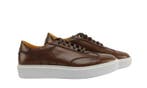TESTONI - 8 UK - 42 IT - Paestum Brown Sneaker Burnishe