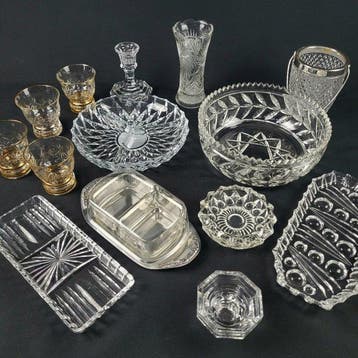 Schalen - Gläser - Schüsseln - Vase (14) - Verre, Cristal -