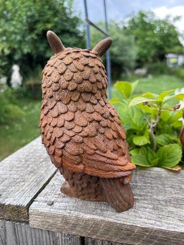 Decoratief ornament - Europa - Gietijzeren uil beeld