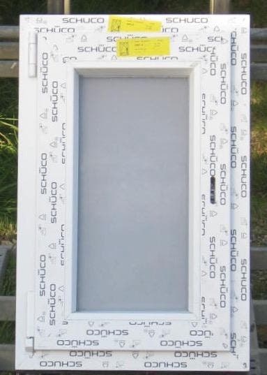 pvc raam , chassis , venster, wc raam 50 x 70 wit Mat glas, Bricolage & Construction, Châssis & Portes coulissantes, Enlèvement ou Envoi