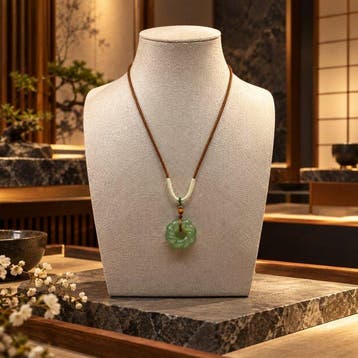 Gecertificeerd - Groene Lotusharmonie Hetian jade nefriet