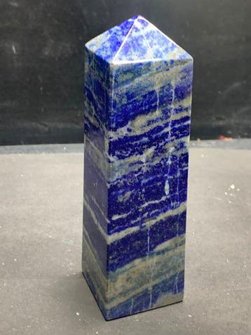 lapis lazuli Obelisk - Hoogte: 188 mm - Breedte: 48 mm- 130