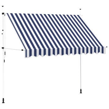 Luifel 300cm blauw/wit | Retour deal | Sla nu toe, Tuin en Terras, Verzenden, Overige typen, Zo goed als nieuw, 250 cm tot 450 cm