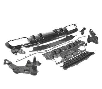 Diffuseur Pour Mercedes Classe C W205 18-21 Noir Look Amg, Autos : Pièces & Accessoires, Verzenden