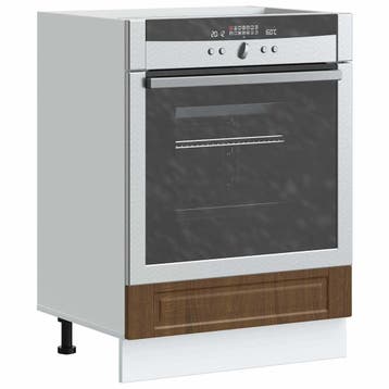 vidaXL Ovenkast Porto bewerkt hout bruin eikenkleur, Huis en Inrichting, Kasten | Overige, Verzenden, Nieuw