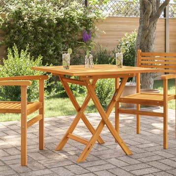 vidaXL Tuintafel inklapbaar 85x85x76 cm massief teakhout, Verzenden, Nieuw